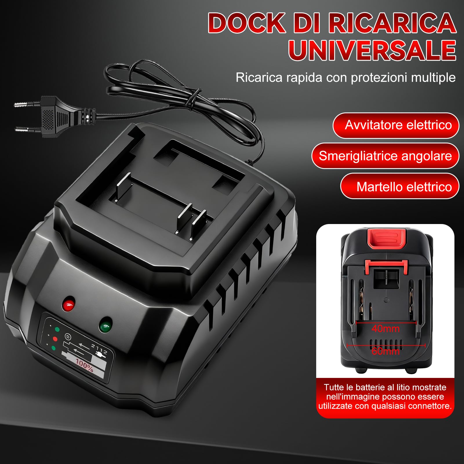 Soffiatore A Batteria Potente, 200km/h 6 Velocità Soffiatore Foglie Senza Fili Con 1.3Ah Batteria, 21000RPM Soffiatores Elettrico Giardino Con 2 Tubi Soffiaggio Staccabili Per Foglie, Neve, Polvere