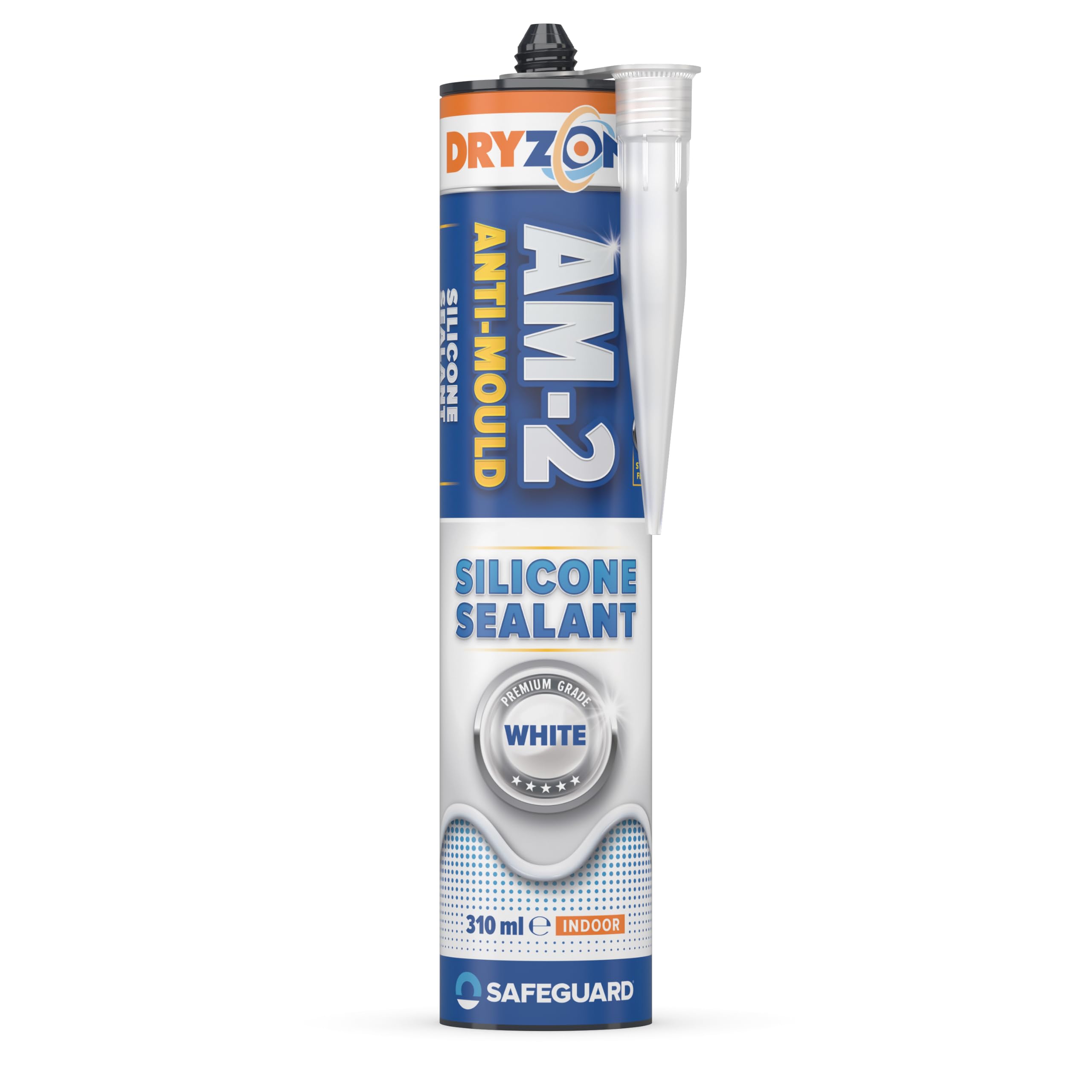 Dryzone Silicone Sealant White Anti Mould Waterproof Premium Sanitary Grade New
