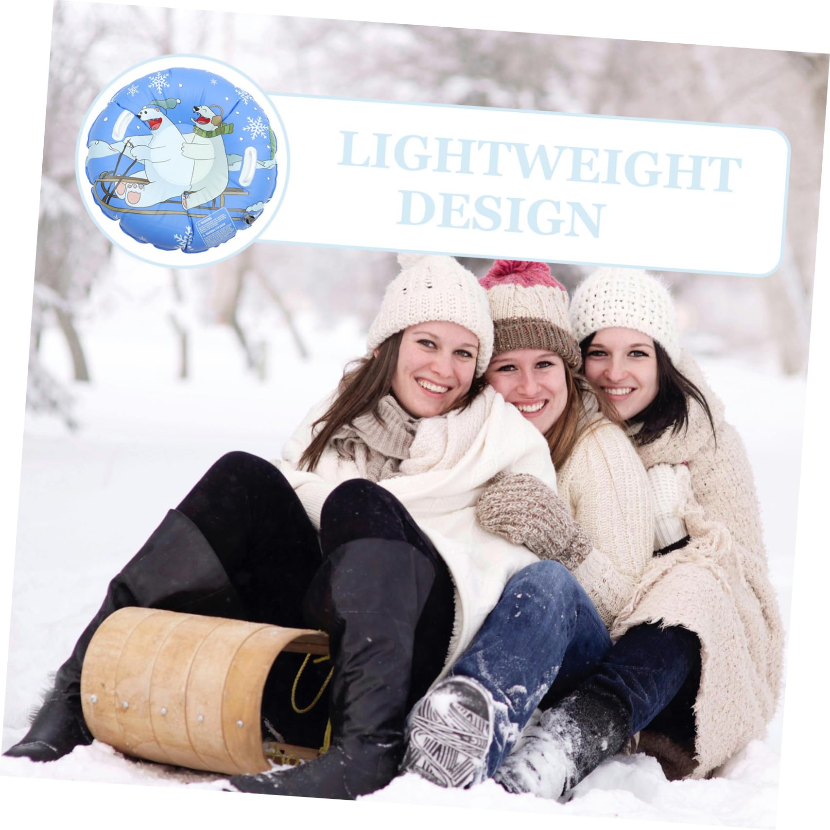 BESPORTBLE Slittino Gonfiabile per Neve Tubo da Neve Invernale per Esterni Giocattolo per Slittino per Adolescenti Pneumatico Resistente all Usura