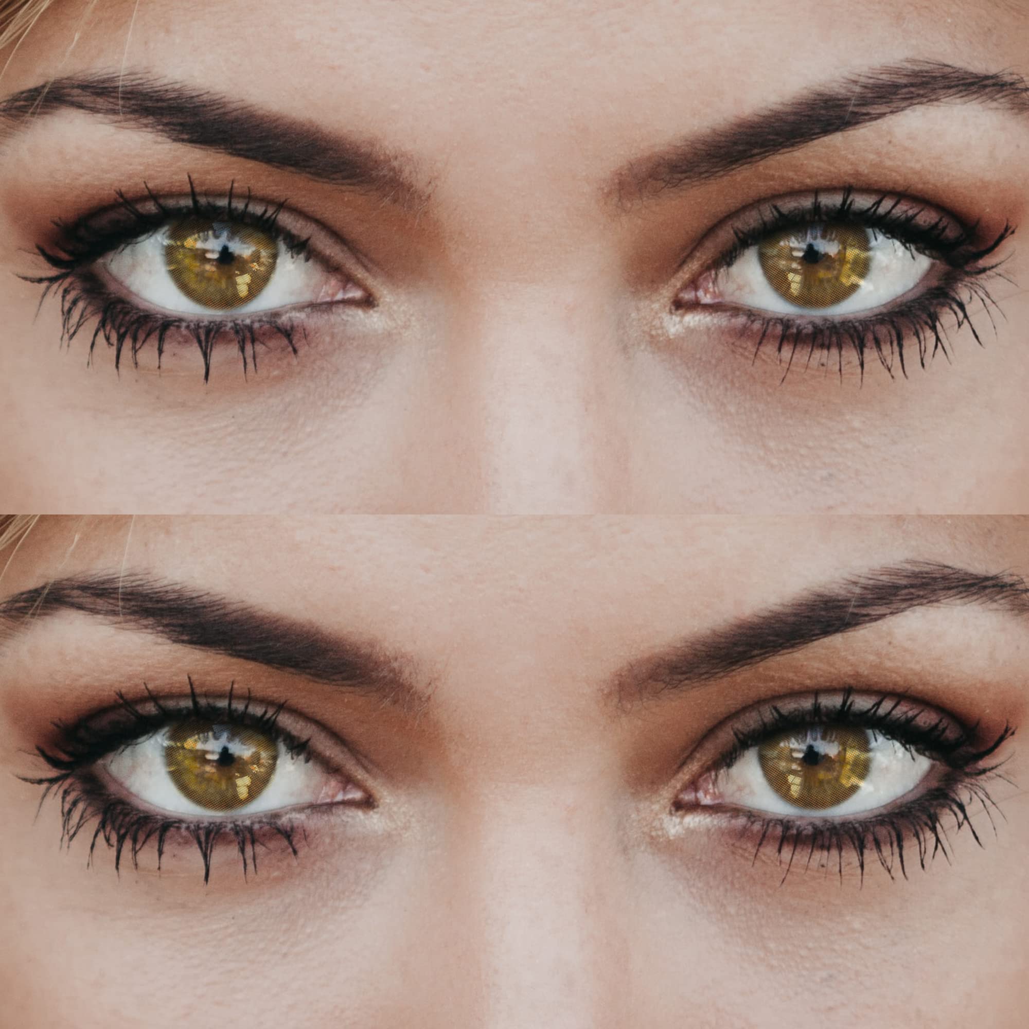Glamlens Honey Green (Verdie miel) - Lentillas de colores sutiles de aspecto natural sin graduación - Lentillas de color de 3 meses