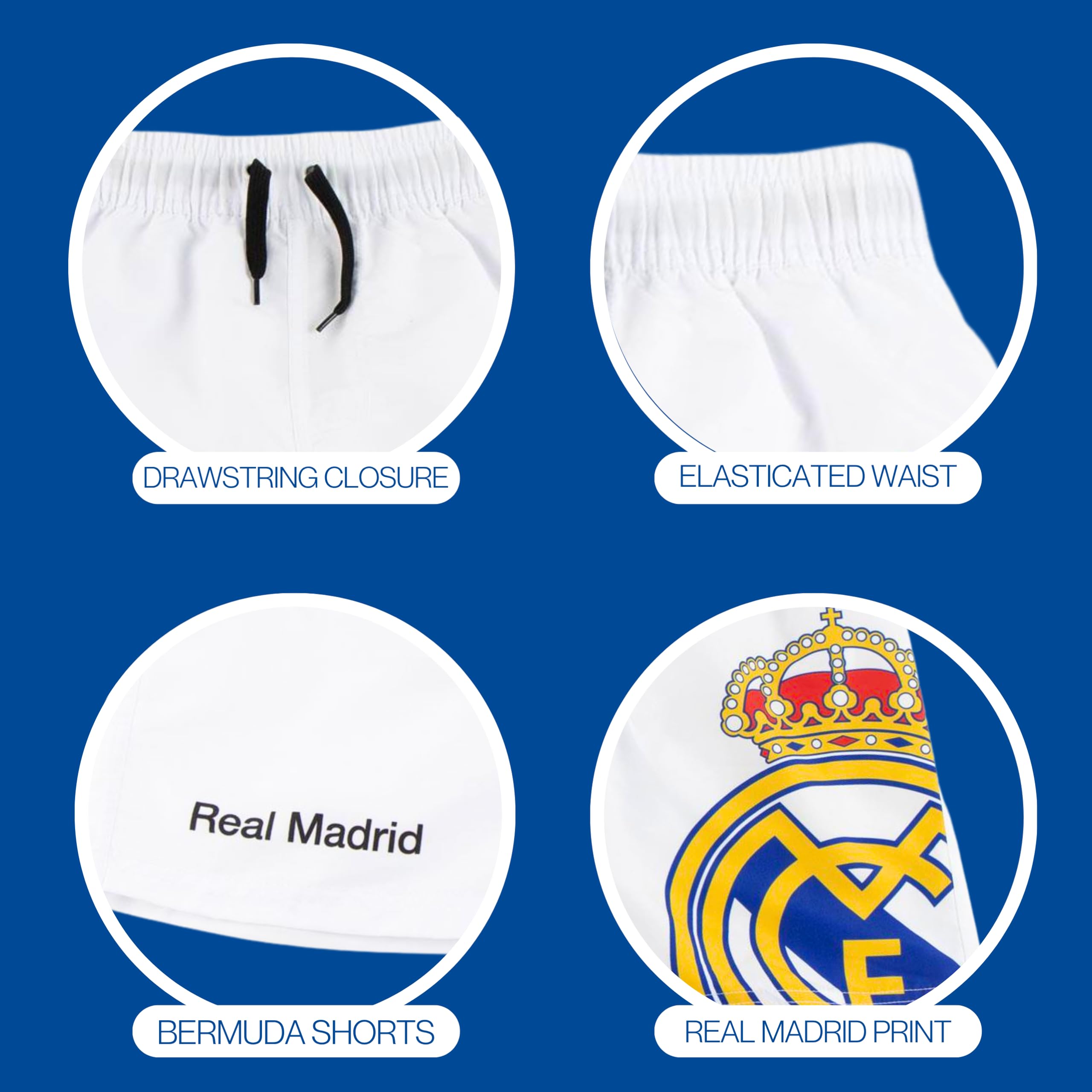 CF REAL MADRID Bañador para Niño, Shorts Baño Bermudas, Bañador de Natación Infantil, Tallas 6 a 14 Años - 5
