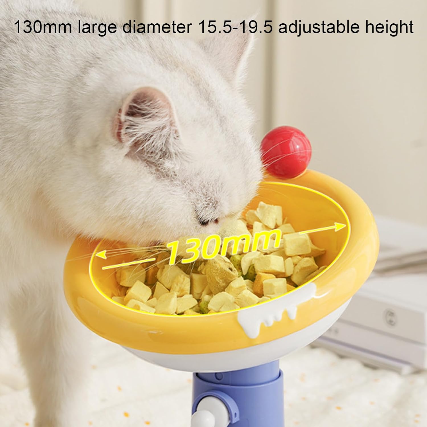 Elevated Dog Bowls | Ergonomic Ceramic Cat Bowl | Cute Ergonomic Raised Stand Feeder Tilted Design for Dish Treat Small Breed Indoor Apartment