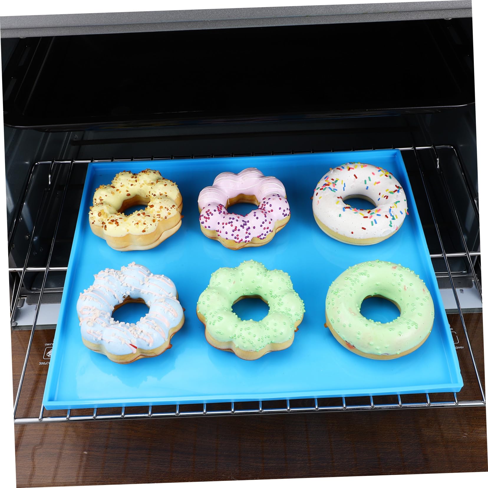 TOYANDONA Silikon-backmatte mit Erhöhtem Rand Antihaft-silikon-backunterlage -tablettunterlage für Backofen Kühlschrank und Mikrowelle Geeignet