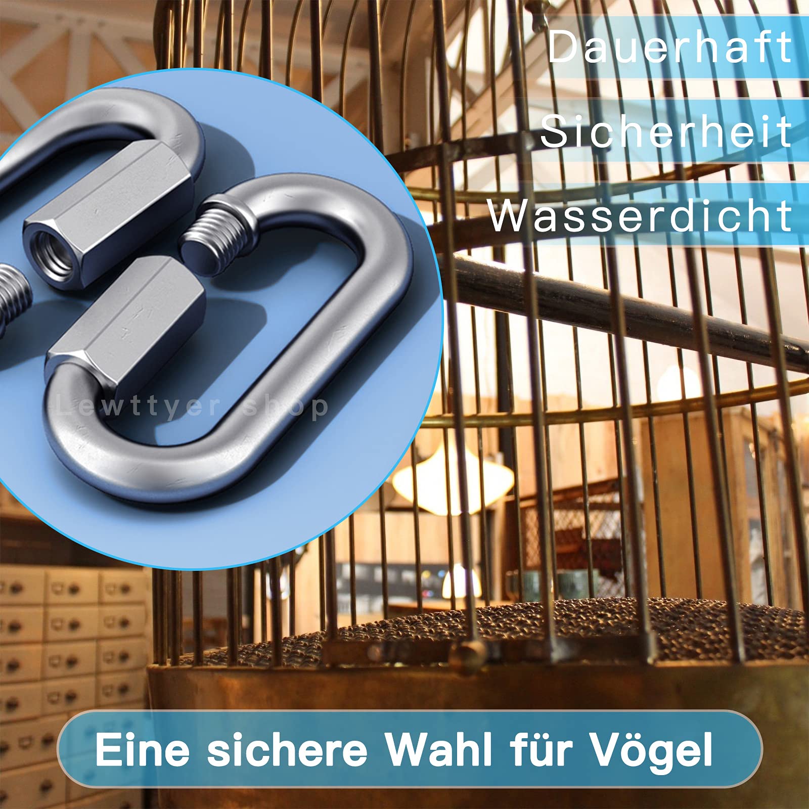 Moschettone in acciaio inox, 2 moschettoni triangolari a collegamento rapido resistente per campeggio, escursionismo, viaggi, pesca, zaino (8 mm
