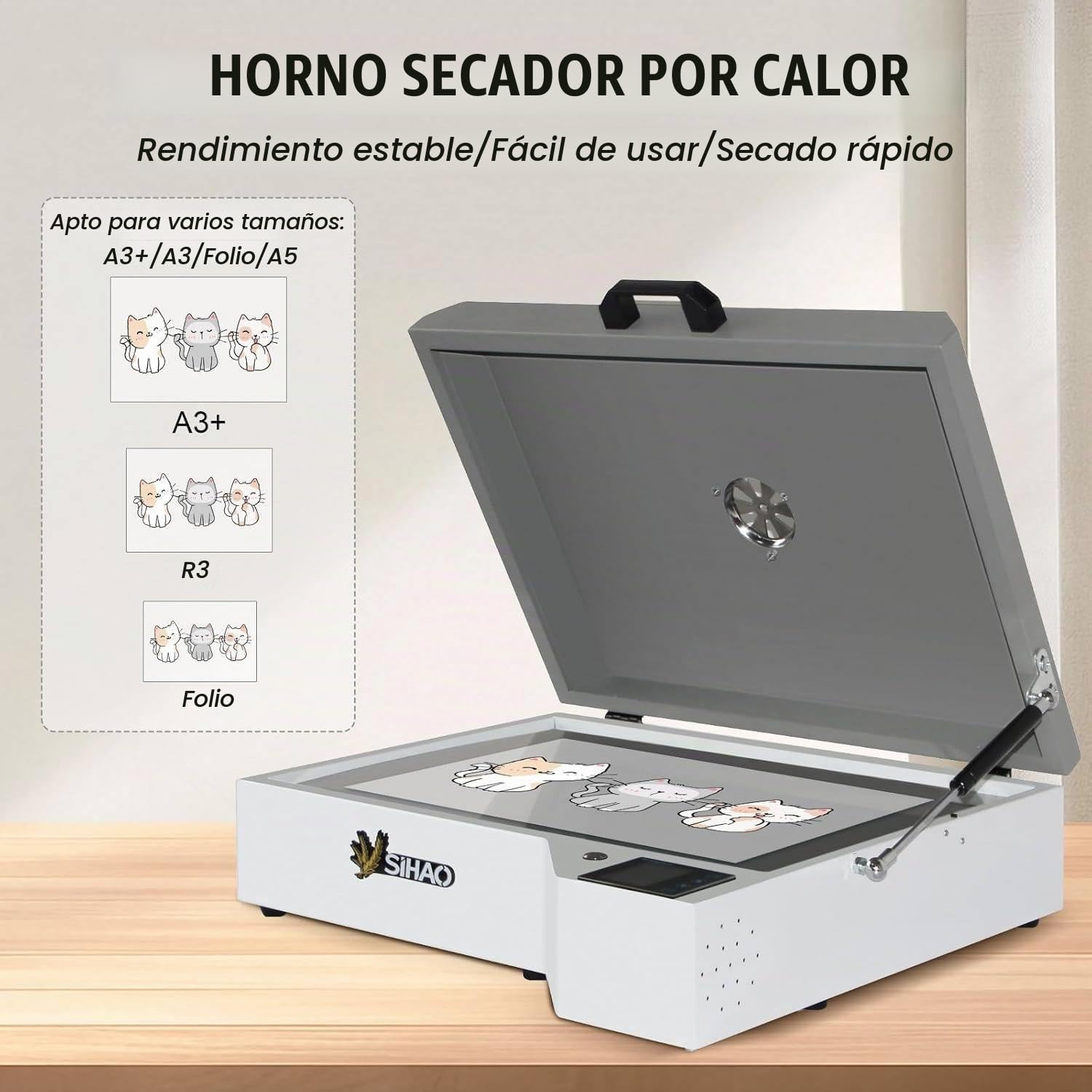 Impresora DTF portátil A3 con Doble Calentamiento y Horno de Secado DTF Integrado. Máquina De Curado Dtf, Ajuste de Temperatura de 0 a 200 °C. para Carteles de Ropa DIY