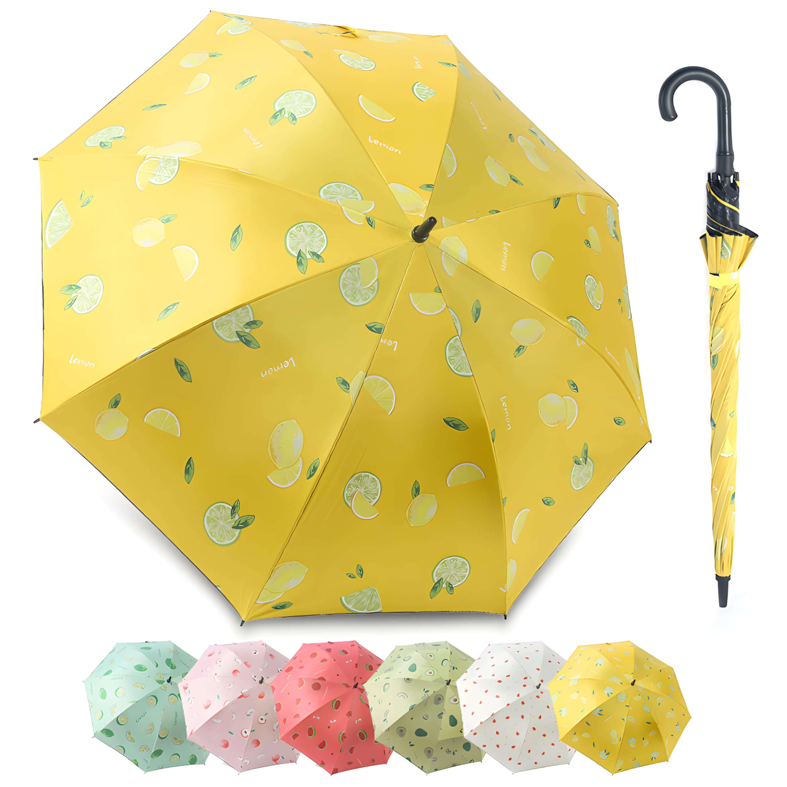 KREPS Big Umbrella for Man-Women, J Stick Automatic Windproof Fast Drying Waterproof Umbrella, Portable 110cm, Auto Open Travel Umbrella for 2 Persons