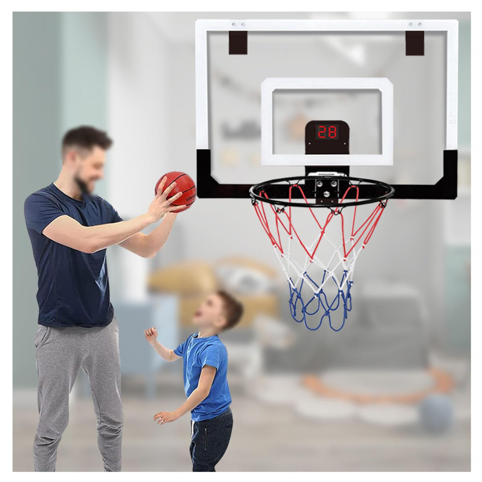 Basket éLectronique IntéRieur, Calculateur éLectronique avec Son Peut êTre Plié Panier Basket Chambre Ado ， Applicable Aux Murs,Aux Bureaux