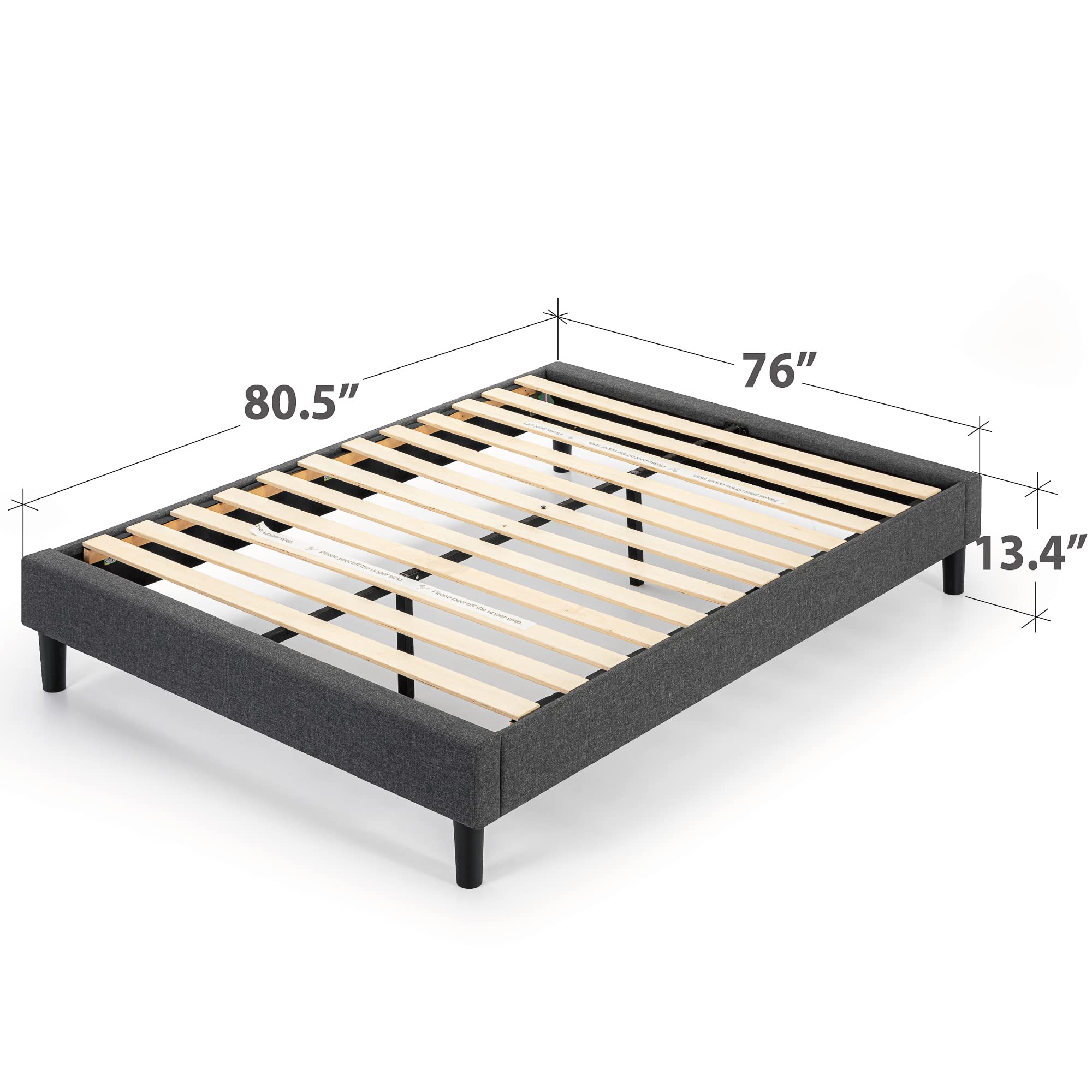 ZINUS 布張り ベッドフレーム ダブル ネイビー EFPB-NV 【公式通販】