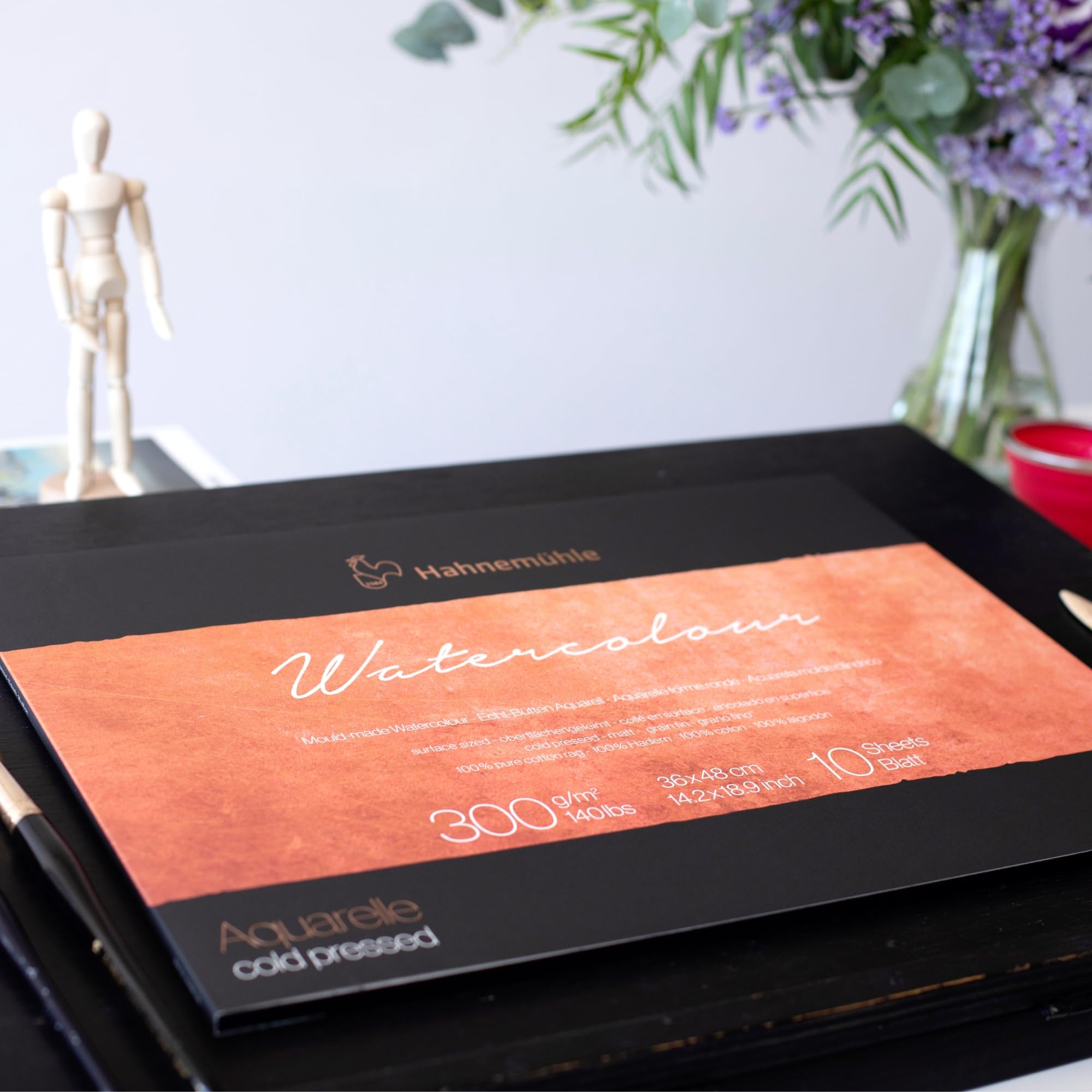 Hahnemuhle Collection Watercolor 300 Block Hot Pressed 11.8x15.7 Inches 300 GSM
