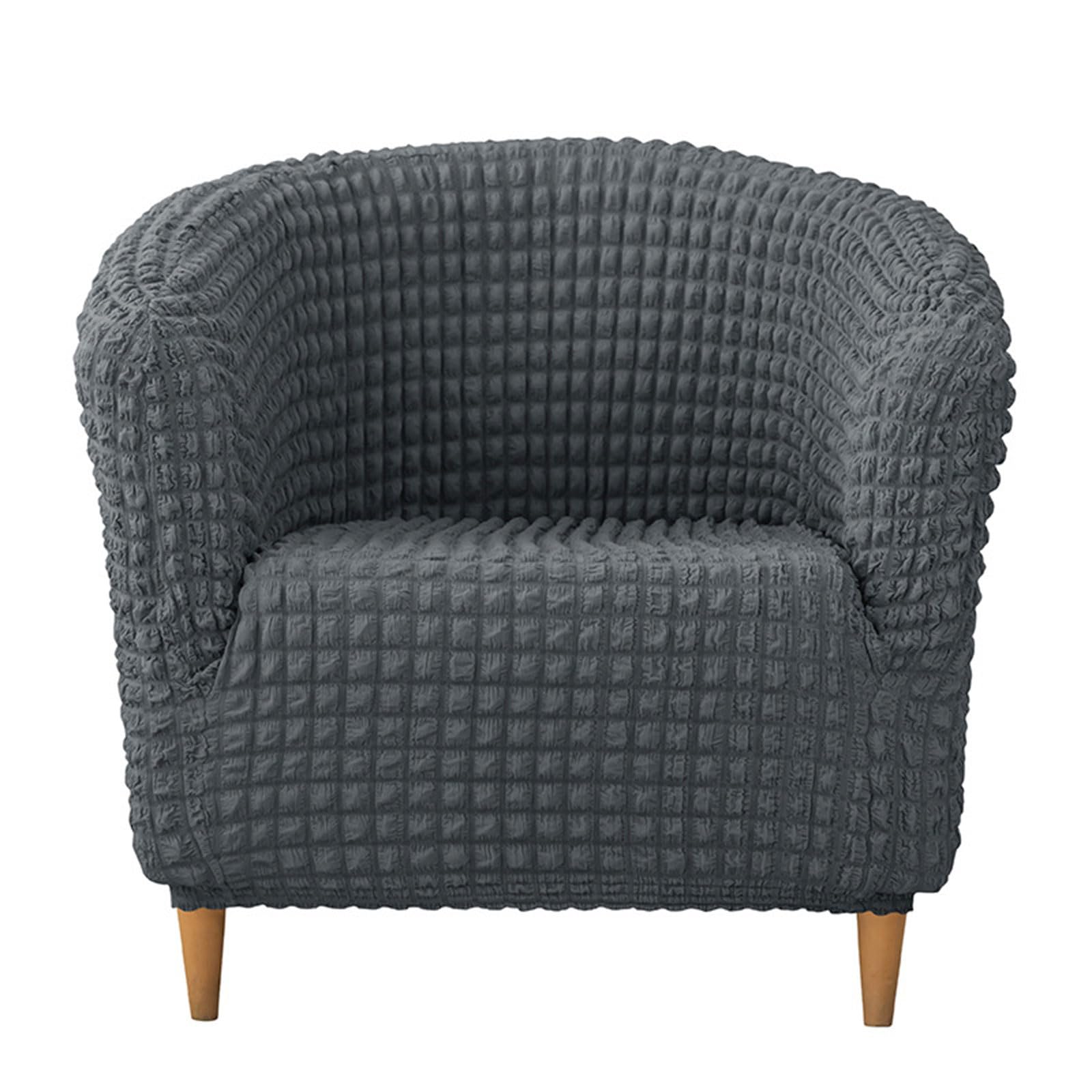 Tsophreniq Dark Grey Plaids Seersuckers Sofa Cover Room Stretch Sofa Slipcover For Armchair Cover Seats Corner Couch Thick Couch