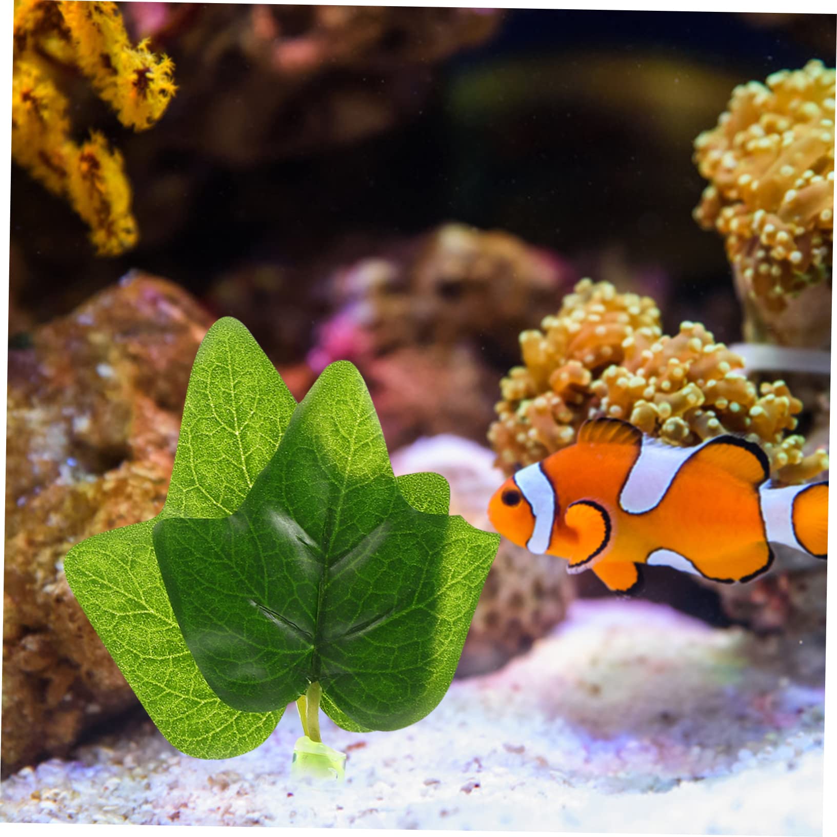 TOYANDONA 4 set Foglie Di Piante Artificiali Piante Acquatiche Per Acquario Acquatiche Realistiche Finte In Miniatura Piccole Per Acquario 4 pezzi*4