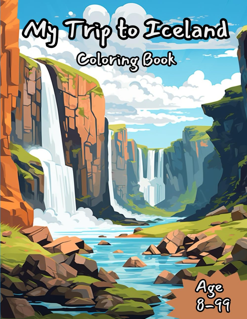 My Trip to Iceland Coloring Book: Icelandic Themed Coloring Book for Kids and Adults