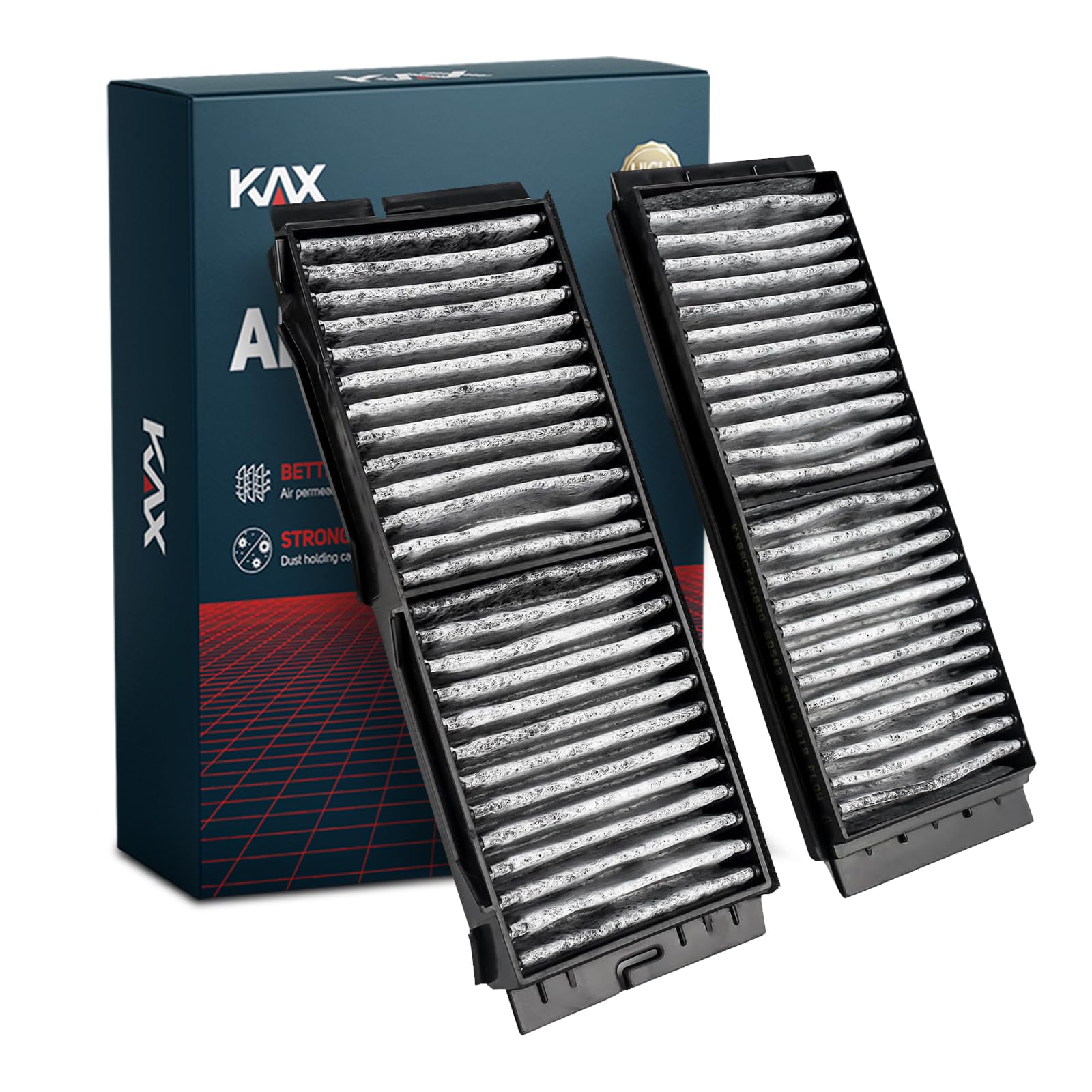 KAX Cabin Air Filter, CF11672 Replacement for Mazda 3 2010 2011 2012 2013, w/Activated Carbon Passenger Compartment Air Filter, Filter Up Dust Pollen