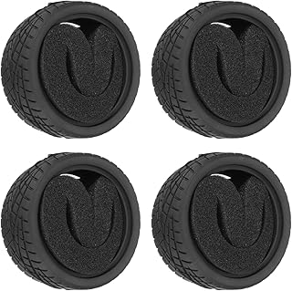 uxcell 4pcs Soft Rubber RC Car Tires for 1/10 Scale Touring On-Road Racing - 62mm x 26mm Performance Tyre, Black