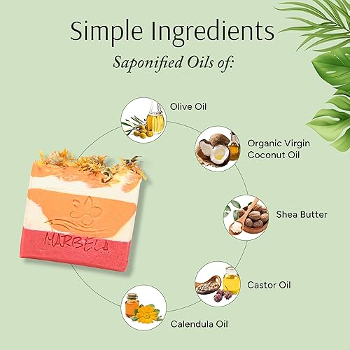 Miniatura 7 de Marbela Cosmetics - Jabón hecho a mano, ponche de maracuyá, barra de jabón de 3.5 oz