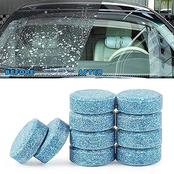 KUNTU Car Wiper Detergent Effervescent Tablets Washer Auto Windshield Cleaner Glass Wash Cleaning Tablets (10)