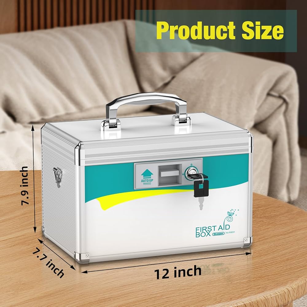 【新品】L'Appartement グッド グリーフMedicine Case Amazon.com: Glosen Medicine Lock Box,locking medicine box