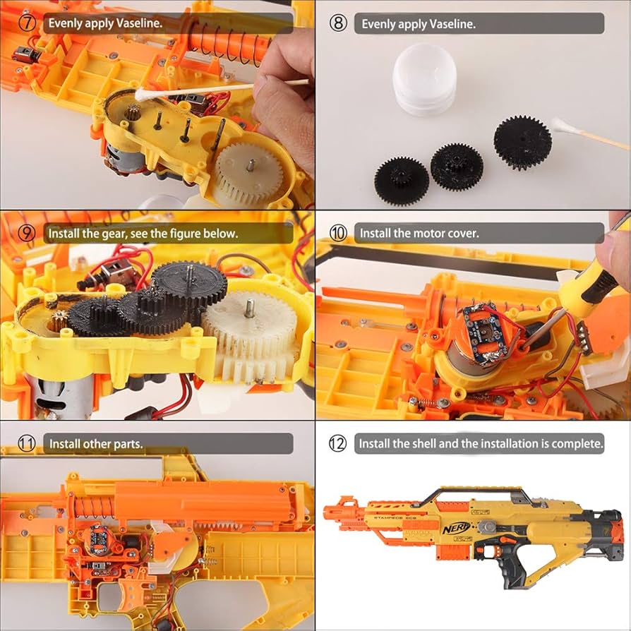 Amazon.com: WORKER Upgraded Gear Mod Kit Set for Nerf N