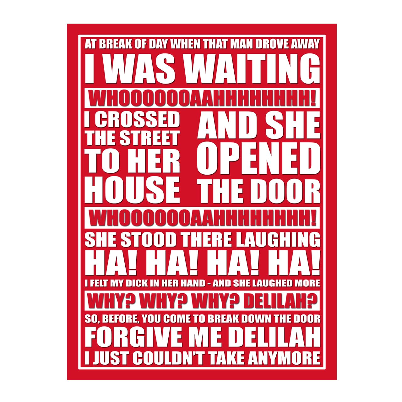 Metal Sign Plaque Print Poster Stoke Why Why Why Delilah Song Lyrics Fan Chant Football Gift Dad Man Cave Shed Home Bar Ref7080 (10x8 inches (Approx) 25cmx20cm) — image 1