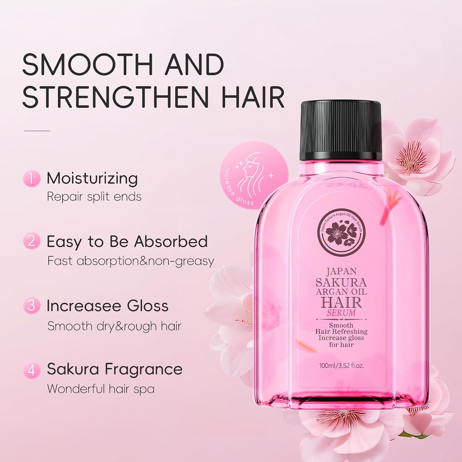Leave-In Hair Gloss with Argan Oil for Frizz Care