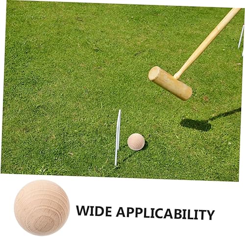 Miniatura 8 de TOYANDONA 5PCS Wooden Croquet Balls Set for Outdoor Lawn Games Sturdy Solid Wood Balls for Backyard Croquet DIY Crafts and School Projects