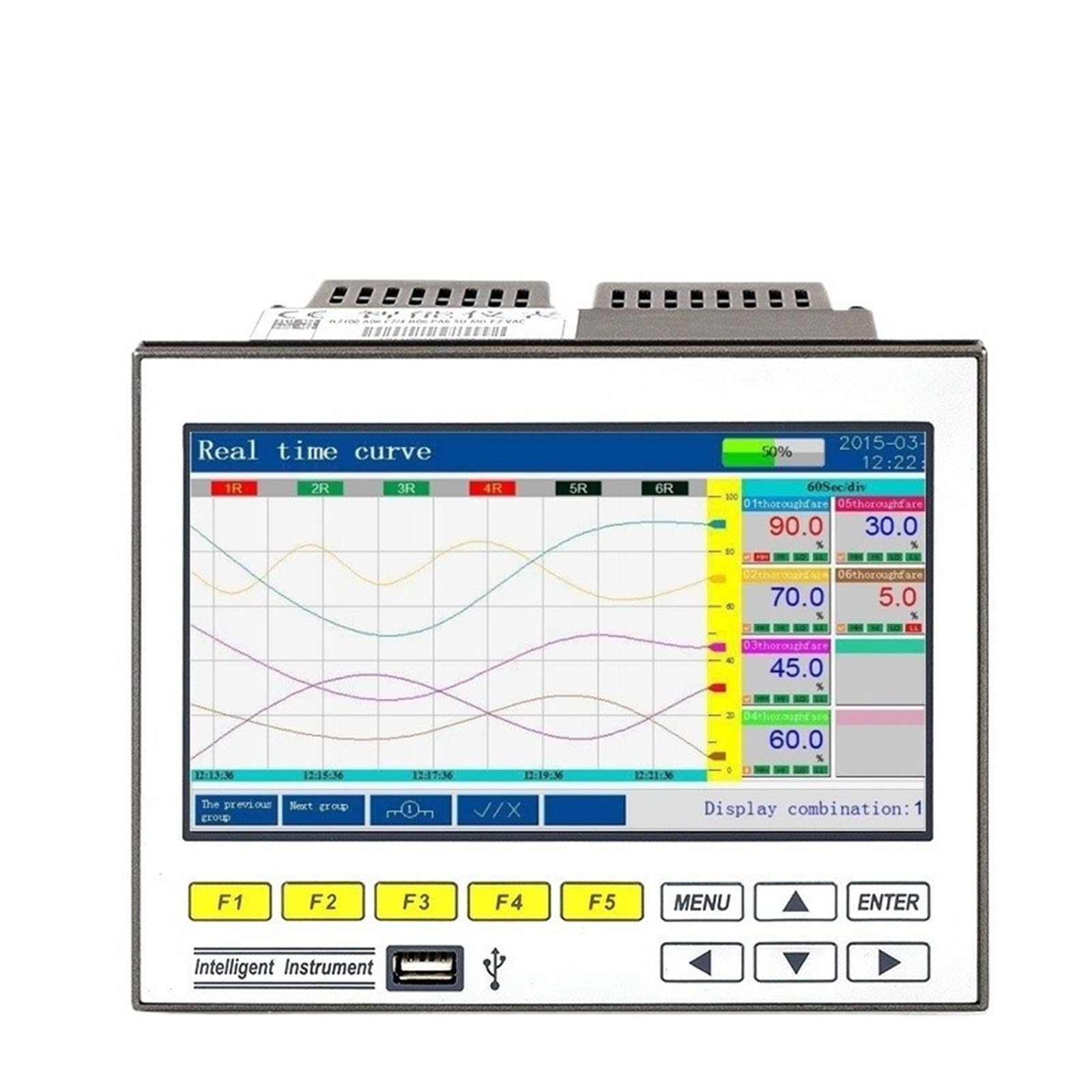 Registratore di dati di temperatura con display, registratore di dati industriali multicanale, con uscita analogica