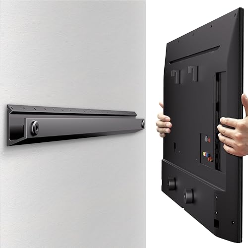 Soporte de pared para TV sin pernos, colgador de TV sin tachuelas para televisores de 22 a 55 pulgadas, soporte de pared ultra delgado para