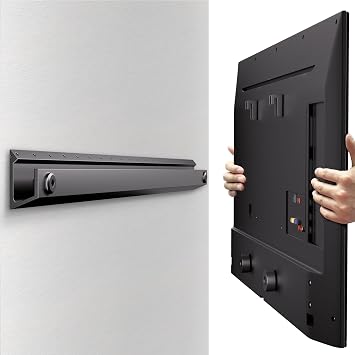 No Stud TV Wall Mount, No Drill Studless TV Hanger for 22-55 Inch TVs, NO Damage Wall Mount Ultra Slim TVs Bracket, Max VESA 400x400mm, Holds up to 100 lbs Include All Hardware Levels