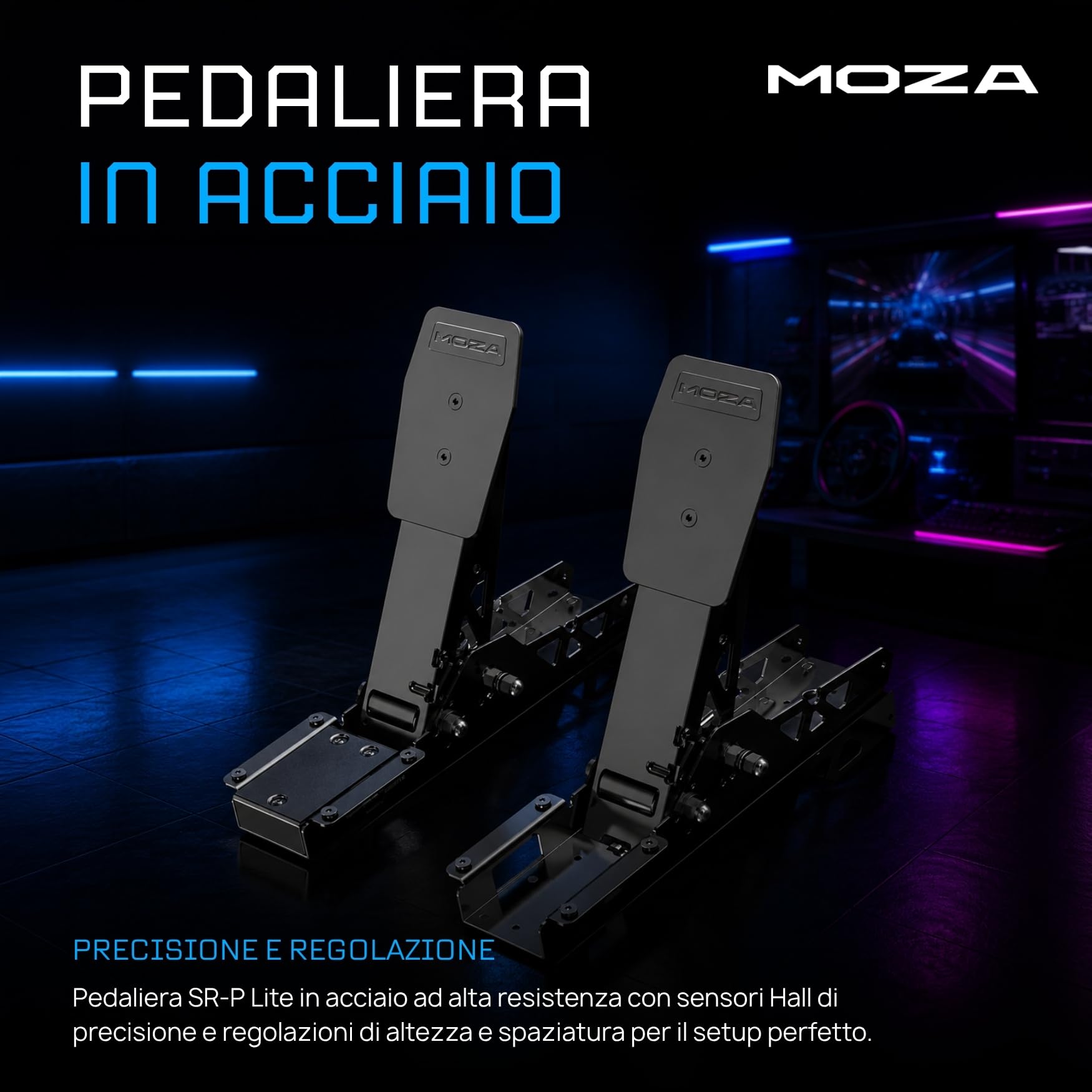 MOZA R3 Bundle Volante Simulatore di Guida PC con Base Direct Drive 3.9 Nm, Volante Gaming ES Lite, Pedaliera Sim Racing SR-P Lite, Morsetto da Tavolo Incluso, Postazione Sim Racing