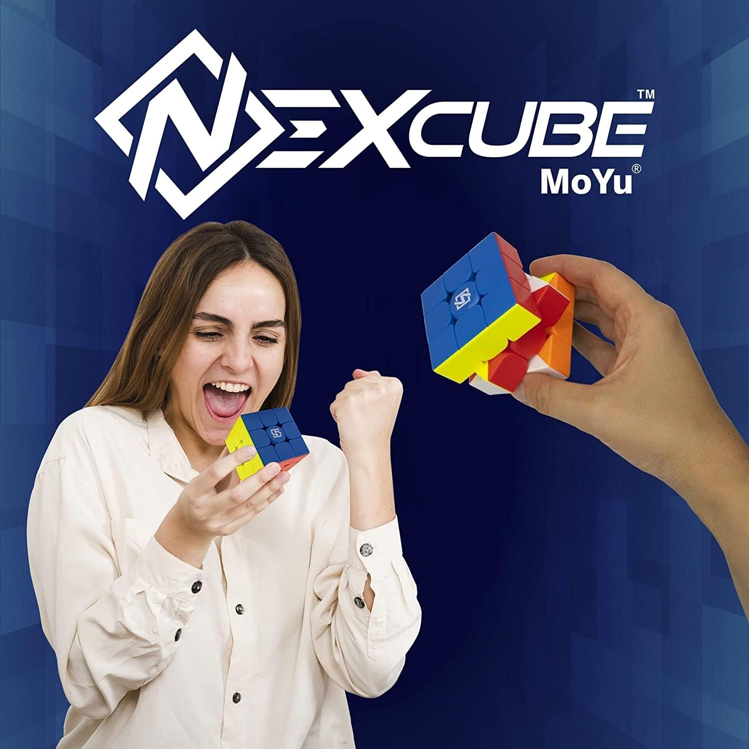Goliath NexCube 3x3 Classic - Stickerless Speed Cube - Super Smooth Technology Unlocks Super Speed to Break Records! - Multicolor