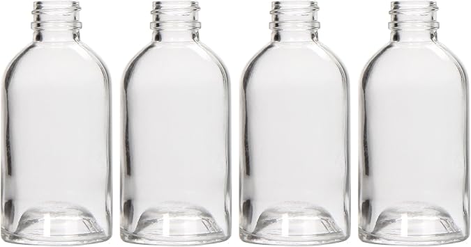 Hosley Reed Diffuser Bottles Set of 4 85 ml Refillable Glass Empty Bottles for Essential Oils, Home Fragrance, Aromatherapy & Decor