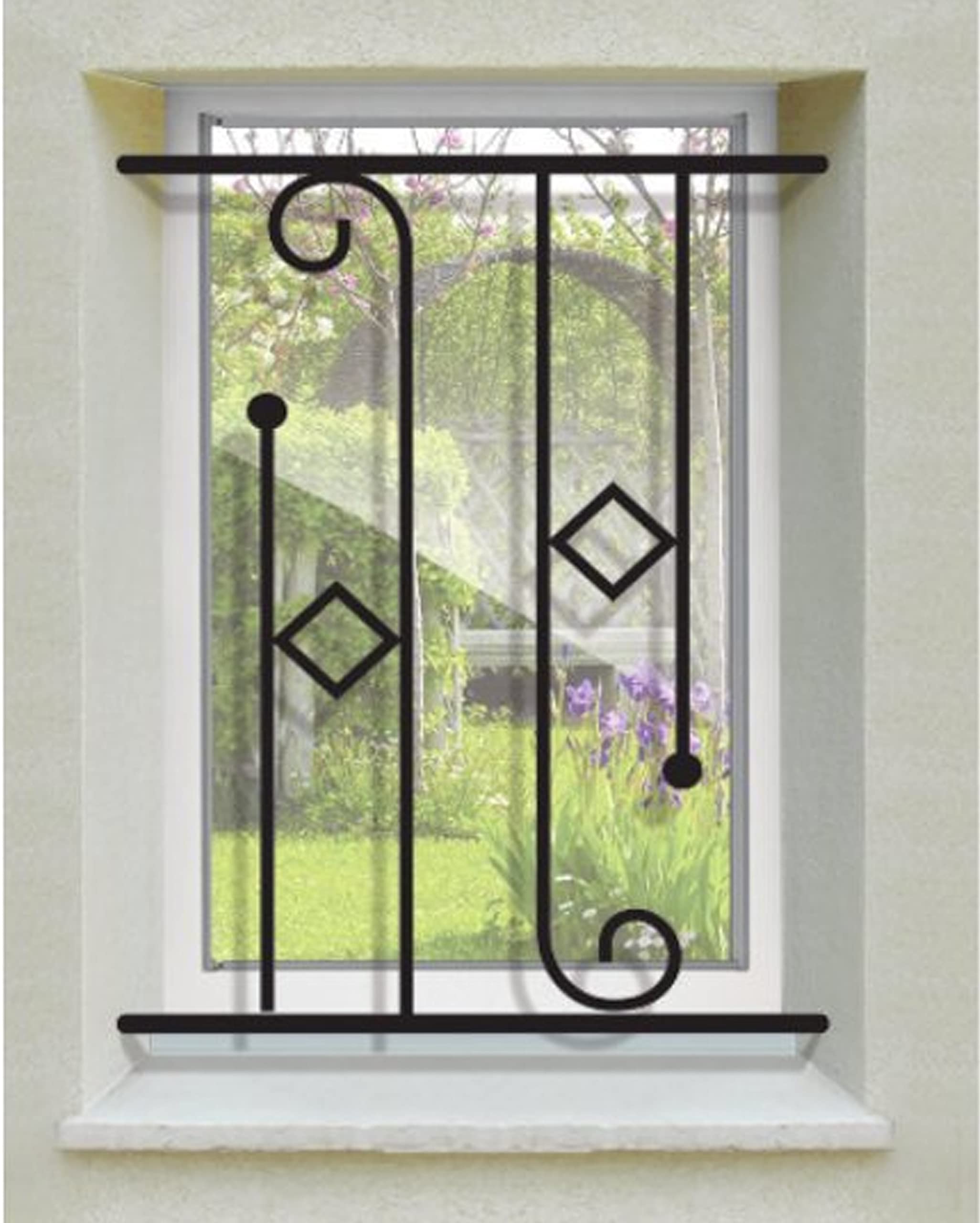 Grille de Defense Melania pour Fenetre H= 115 cm x L= 120 cm (côte tableau)