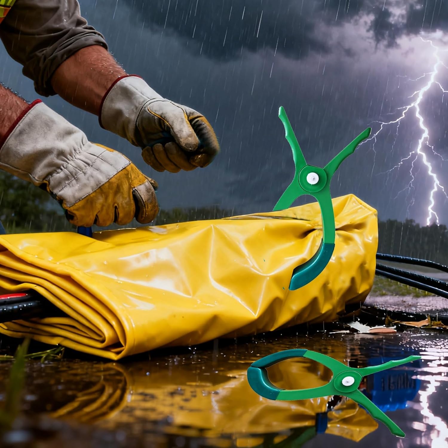 All-Weather Insulation Blanket for Electrical Safety, Heavy-Duty Power Shielding Pad for Outdoor Substation/Lineman, Utility Shock Insulated Mat(0.4kv-39.4x39.4inch(100x100cm))