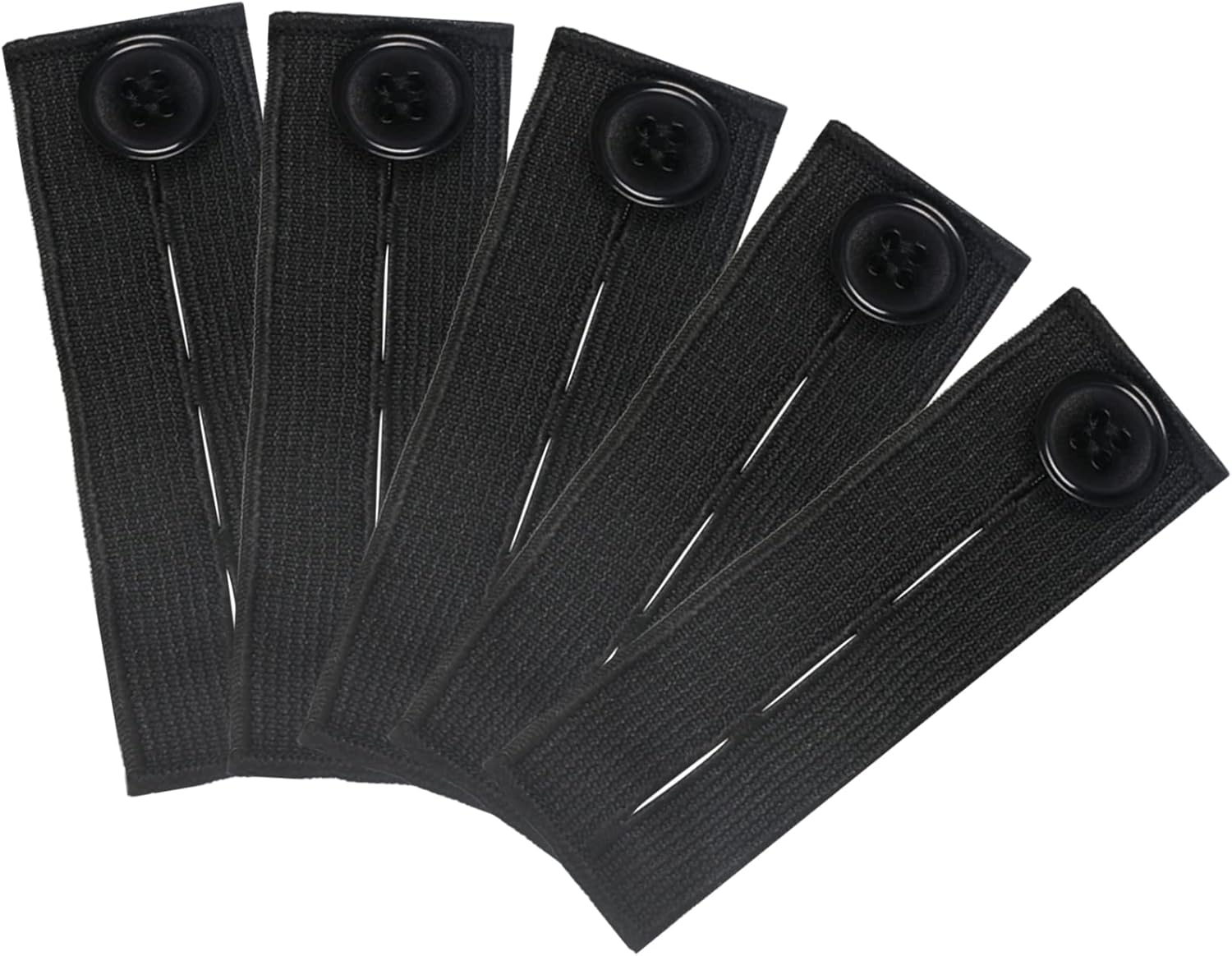 5 Estensori Elastici Per Vita - Con Bottoni Per Pantaloni, Gonne, Pantaloncini Uomo/Donna