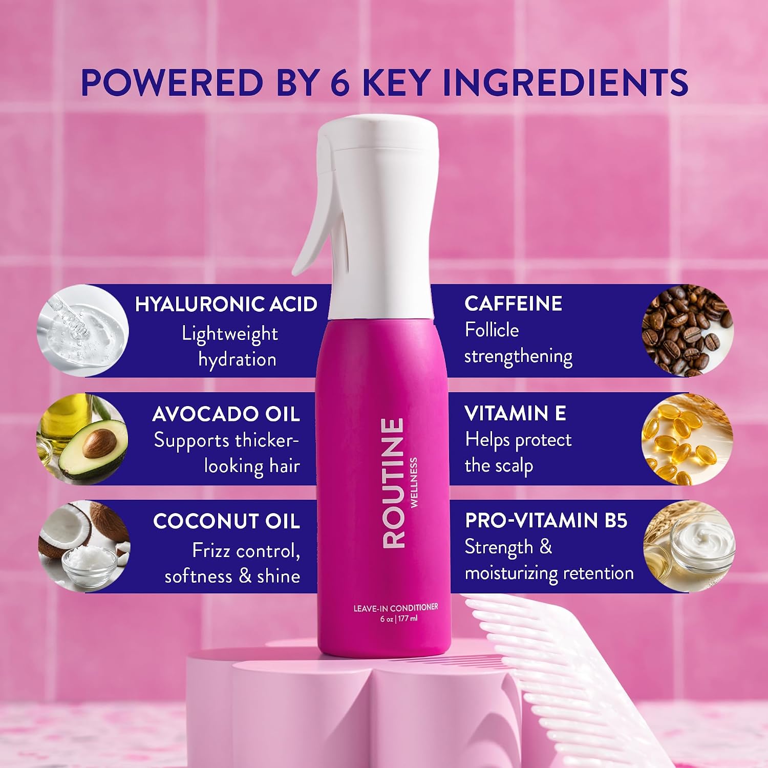 Routine Wellness Lightweight Leave-In Conditioner, 6 oz - Rose Hips image 3