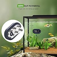 Vista 6 de Termómetro para pecera PAIZOO, termómetro digital LED para acuario con medición de temperatura altamente precisa, termómetro para tanque de agua