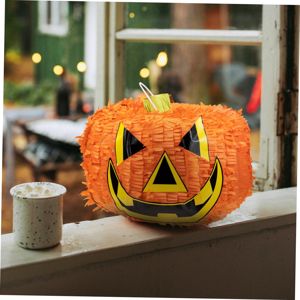 Garneck Faltbare Halloween Kürbis Pinata mit Schlagstab Gruselige Partydeko für Kindergeburtstag und Familienfeier Pinata Spiel mit Süßigkeitenfüllung für Halloween Party Deko Zuhause
