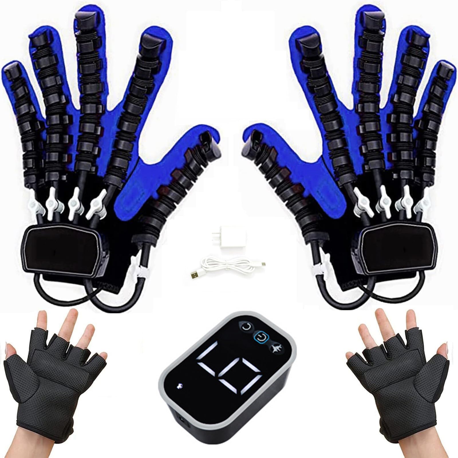 Guantes de robot de rehabilitación con función de mano para recuperación de hemiplejia izquierda y derecha, equipo de rehabilitación de hemiplejia cerebral, dispositivo de rehabilitación robótica para