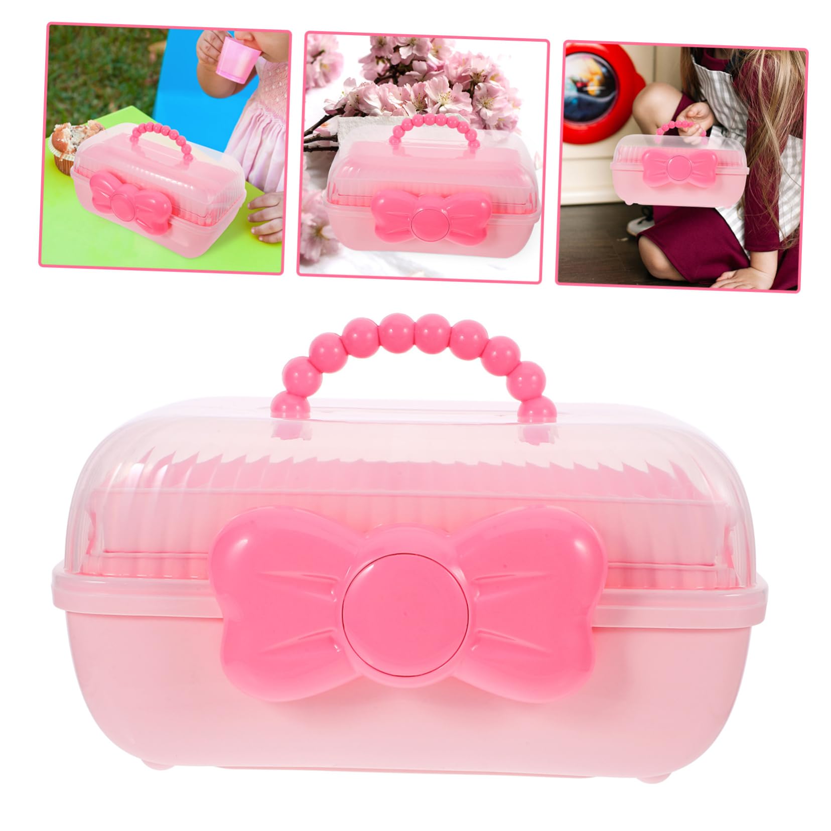 IMIKEYA Aufbewahrungsbox für Haaraccessoires Tragetasche für Schmuck Schreibtisch-organizer Platz für Haarschmuck Reisegeeignet Haltbares Material Ordnung für Schminktisch