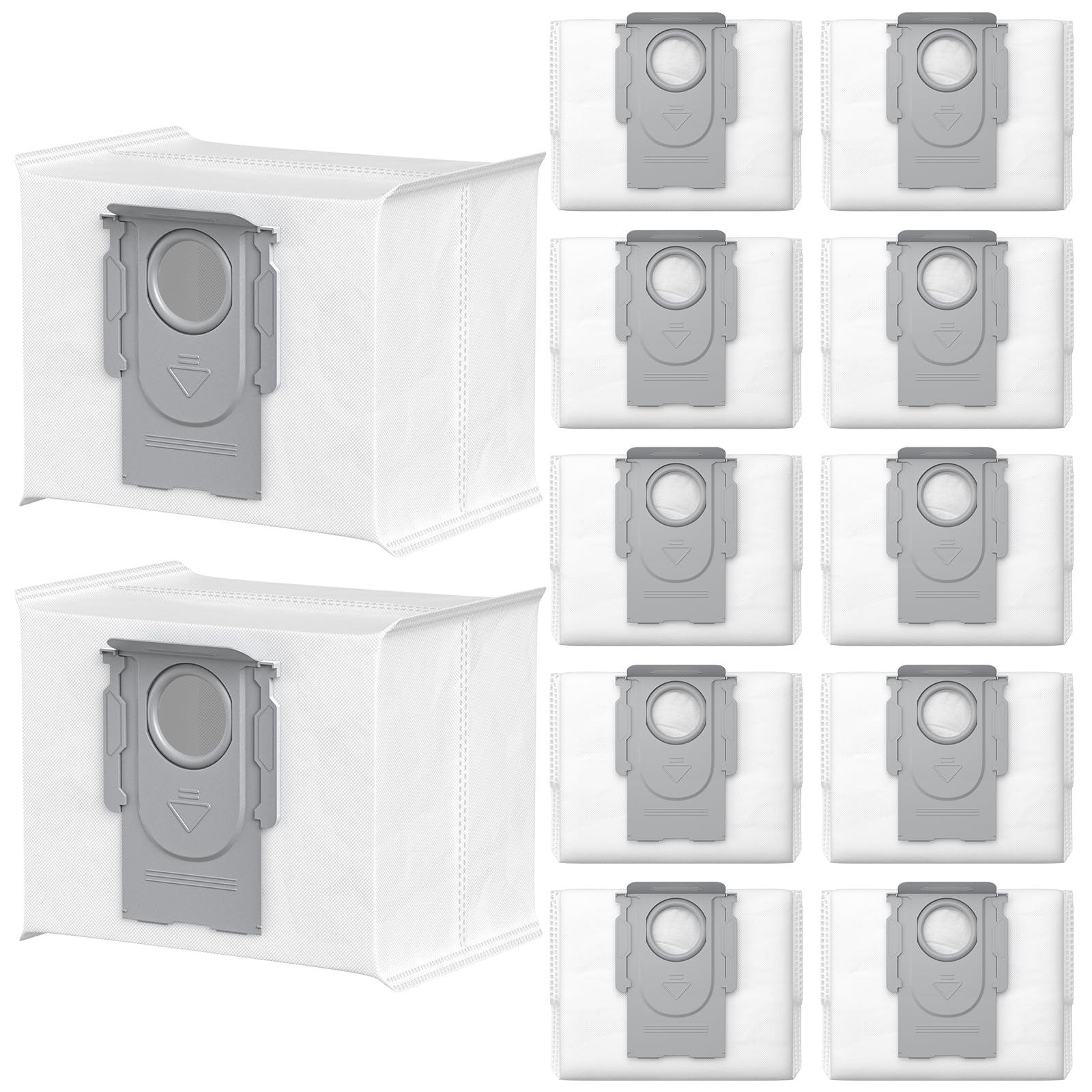 14 Sacchetti Polvere Compatibili Roborock S7 MaxV Ultra/Q7 Max+/Q7+/T8/Q5 – Filtro In Microfibra, Dimensioni 7,1x5,5x4,5 Cm - 2