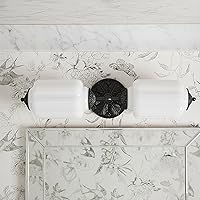 Vista 1 de Vintage Milk Glass Bathroom Vanity Light - 2-Light Wall Sconce with Brass Finish Base & Green Glass Shade - Wall Sconce Lighting for Mirror