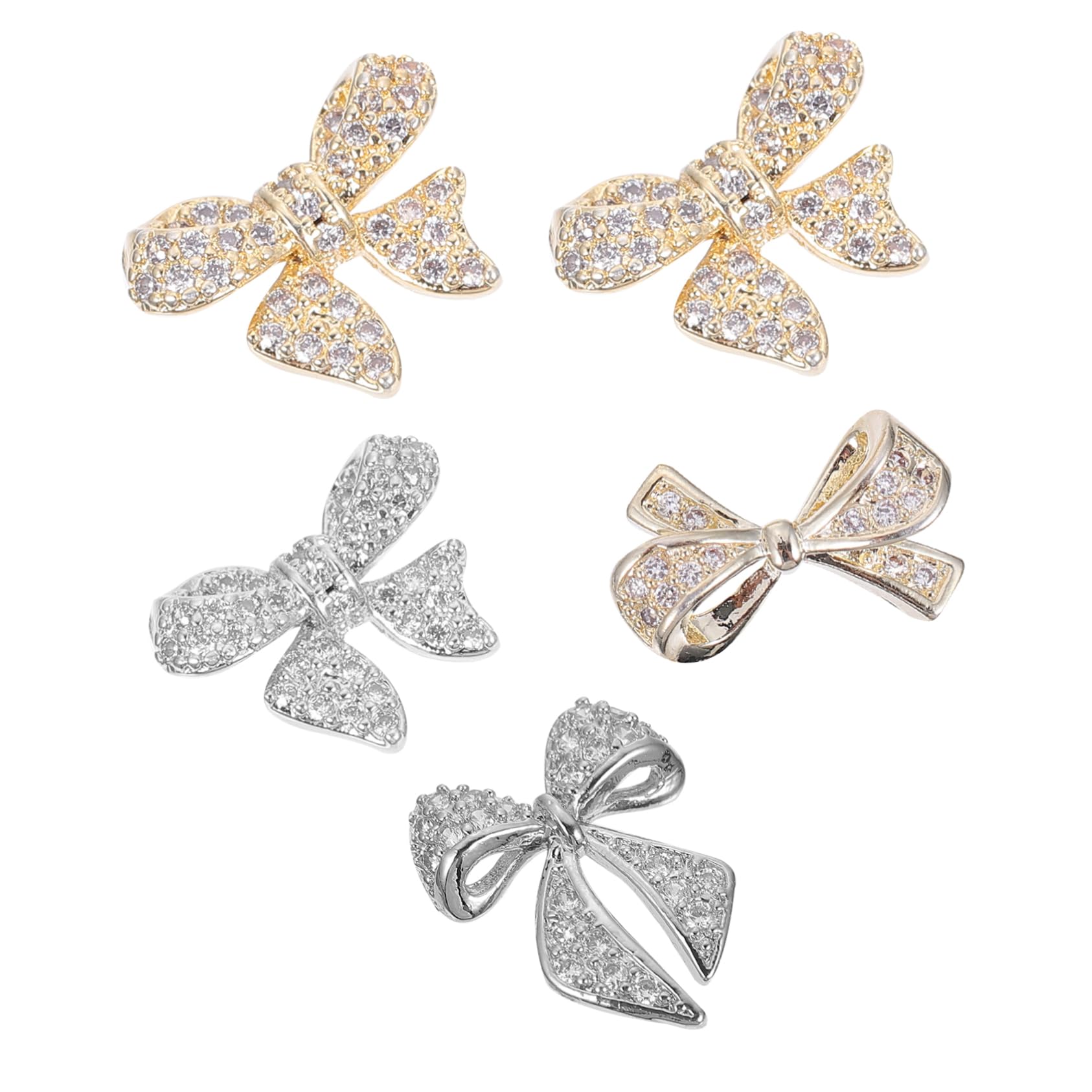 Healeved Fashionable Nail Art Rhinestones 5pcs Nail Stickers for Special Occasions Random Style