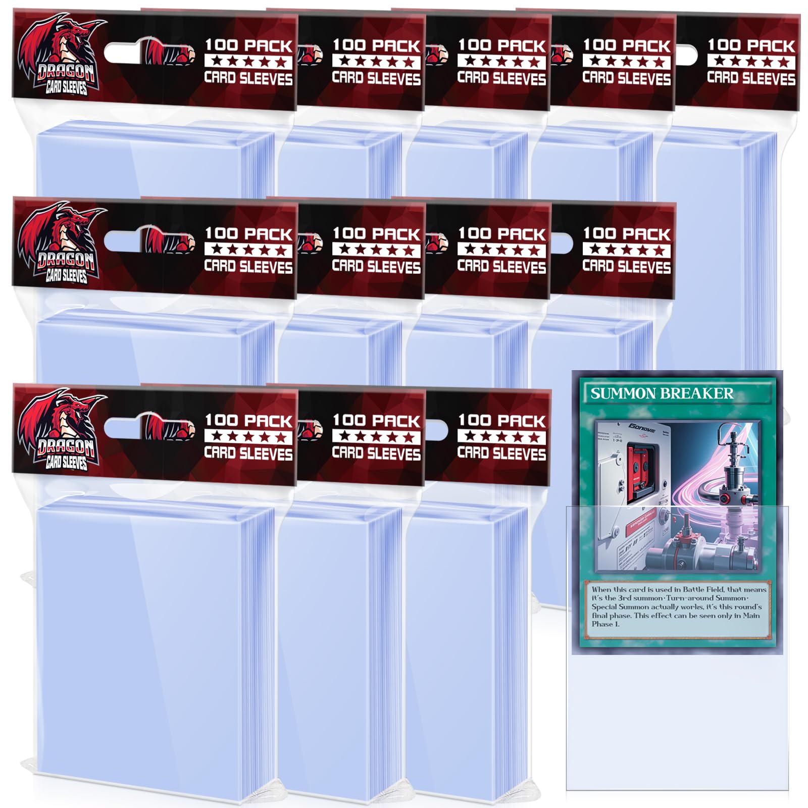 1200 Counts Card Toploaders and Sleeves for Trading, Baseball, Footbal...