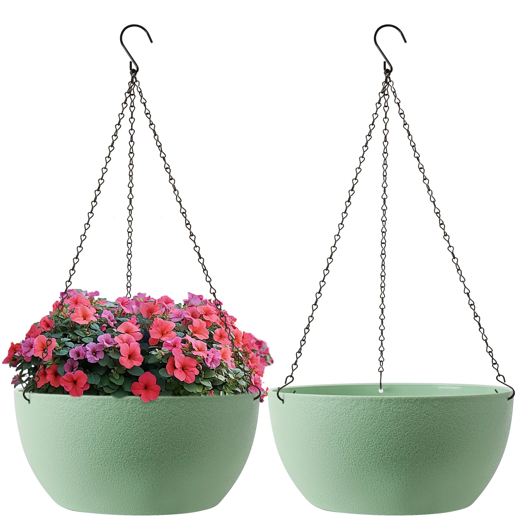 T4U 12 Inch Hanging Planters 2-Pack