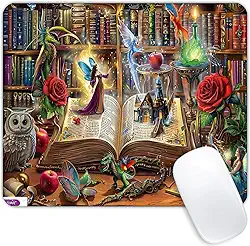 Mouse quadrado Magic Book, mouse pads para jogos, tapete de mouse macio à prova d'água antiderrapante