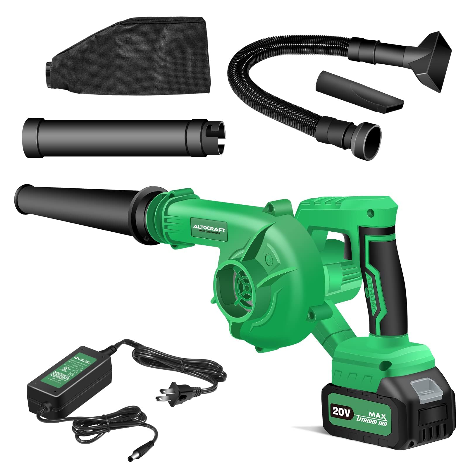 ALTOCRAFT 2-in-1 Jobsite Cordless Blower & Vacuum,20V Max