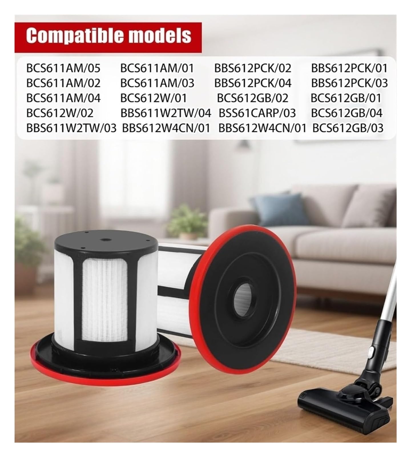 Ersatz-Vakuumfilter, kompatibel for Bosch,