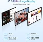 UMIDIGI A13 Tab Tablet, (8+8) GB RAM+128GB ROM 1 TB Expandable,10.5 inch FHD Display Android Tablet, 7500 mAh Gaming Tablet, 8MP+13MP Camera UMIDIGI Tablets