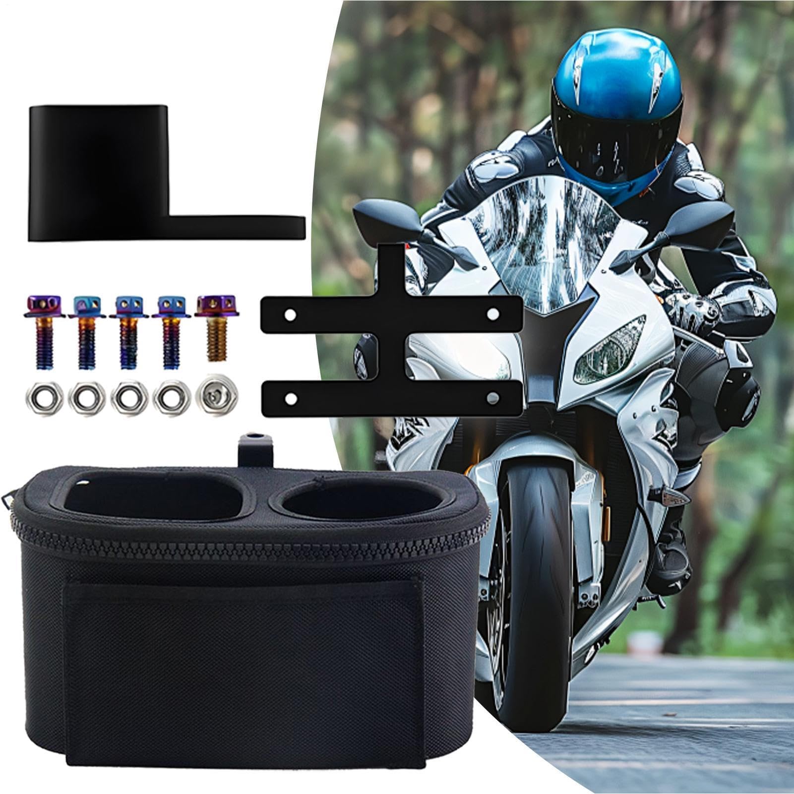 Motocyklowy przedni uchwyt kubek, ochrona przed deszczem, wodoodporny, Oxford uchwyt kubek rowerowy do jazdy rowerze, do jazdy rowerze, rejsów turystycznych, d?ugich dystansów, do dojazdów