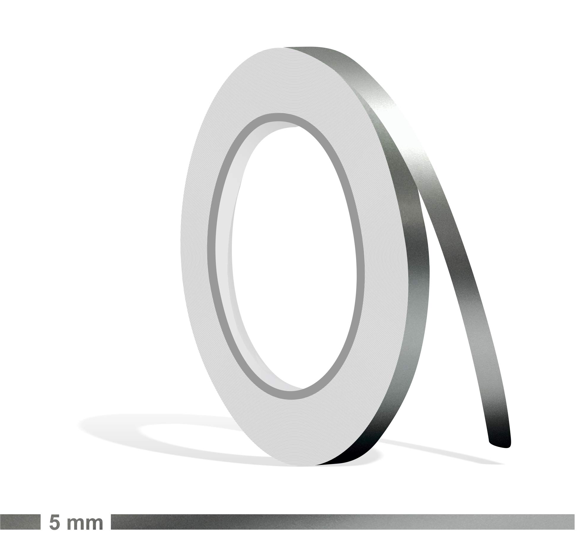 SiviwonderDecorative Strips Silver Metallic Gloss in 5 mm Width and 10 m Length for Car Boat Jet Ski Model Making Tape Decorative Strips